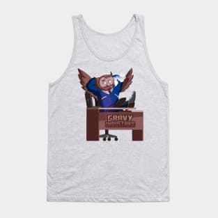 Business Owl Desk and Ciggy Tank Top